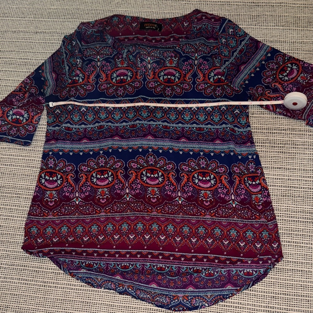 Renee C. Multicolor Paisley Tunic